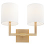 Bolero 2 Light Wall Mount - Brass