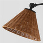 1 Light Small Wicker Wall Mount - Black