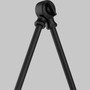 1 Light Large Wicker Wall Mount - Black