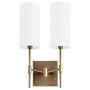 Hamilton 2 Light Wall Mount - Dark Brass