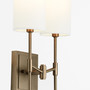 Hamilton 2 Light Wall Mount - Dark Brass