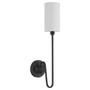 Charlotte 1 Light Wall Mount - Black