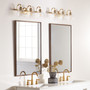 Reyes 3 Light Clear Seeded Vanity - Brass