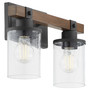 Alpine 2 Light with Walnut - Black