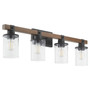 Alpine 4 Light with Walnut - Black