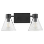 Beldar 2 Light Clear Vanity - Black