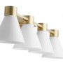Beldar 4 Light Opal Vanity - Brass