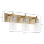 Fallstaff 3 Light Vanity - Brass