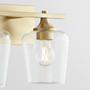 Veno 2 Light Vanity - Brass