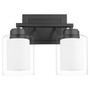2 Light Clear Opal Vanity - Black