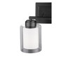 2 Light Clear Opal Vanity - Black