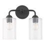 Charlotte 2 Light Vanity - Black