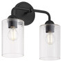Charlotte 2 Light Vanity - Black