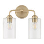 Charlotte 2 Light Vanity - Brass