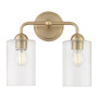 Charlotte 2 Light Vanity - Brass