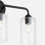 Charlotte 3 Light Vanity - Black