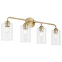 Charlotte 4 Light Vanity - Brass