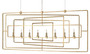 Metro Gold Rectangular Chandelier