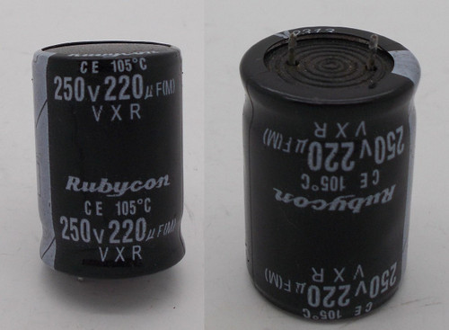 Generator Capacitor 220uf (m) 250v CE 105 C VXR Rubycon for AVR