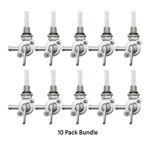 Fuel Valve Petcock - Male Fitting Without Sediment Bowl - Multi-pack