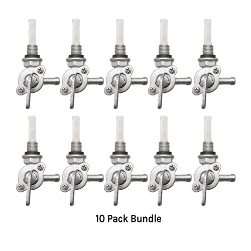 Fuel Valve Petcock - Male Right - 10 Pack Budget Bundle