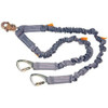 Shock Absorbing Lanyard, Zinc Plated Steel Hardware, 2 in Wd Strap, 8800 lb Tensile, Snap Hook, 6 ft Lg