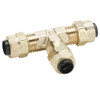 PARKER Poly-Tite Union Tee, Compression End, -65 to 250 deg F, Brass, Forged, Union Tee, Pneumatic, 1/4 to 1/2 in