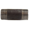 Pipe Nipple, 1-1/2 in, NPT End, SCH 80, 1900 psi, -200 to 150 deg F, Seamless,  Welded, Grade B Steel, Black