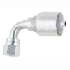 PARKER 43 Series Hydraulic Hose Elbow,Crimp Style,37 deg Female JIC Swivel x NPT End,90 deg,Steel,Domestic