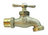 Hose Bib, Turn Ball Valve, MNPT x Hose Threaded End, 200 psi WOG, Brass Body, Import