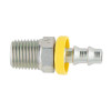 PARKER 82 Series Hydraulic Hose Fitting,Push On Field Attachable, Straight,MNPTF Swivel End,300 psi,70 deg F,Steel