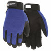 Multi-Task Gloves, Standard Finger Style Glove, Synthetic Leather Palm, Synthetic Fabric, Black,  Blue