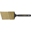 Paint Brush, Chisel, China Bristle Brush, Brass-Plated Steel Ferrule, Solid, Plastic Handle, 1-1/2 to 2-1/2 in