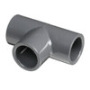 Tee, Tee, Socket End, SCH 80/XH, Injection-Molded, PVC, Gray, 140 deg F, Domestic