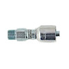 PARKER 43 Series Hydraulic Hose Fitting,Crimp Style, Straight,MNPTF Swivel End,70 deg F,Steel,Chromium 6 Free Plated