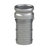 Adapter, Type E,  Cam and Groove, Adapter, Male Adapter x Hose Shank End, -150 deg F, Stainless Steel