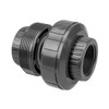 Union, Union, FNPT End, SCH 80, 235 psi, Molded, PVC, Viton Seal, Gray, 140 deg F, Domestic
