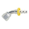 PARKER Hydraulic Elbow, Push-Lok, Push On Field Attachable, 37 deg Female JIC Swivel x Hose End, 45 deg, 300 psi, 70 deg F