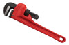Straight Pipe Wrench, Heavy Duty, Hook and Heel Jaw, Alloy Steel Jaw, 180 deg Head, Standard, Red Handle