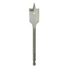 MILWAUKEE Flat Boring Bit, 6 in Lg, 1/4 in Shank, Hex Shank, Right Hand Cut, High Carbon Steel Cut Edge, Silver
