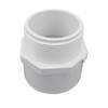 Pipe Adapter, Adapter, MNPT x Socket End, SCH 40, 125 lb, Injection-Molded, PVC, Nitrile Seal, White