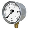 Pressure Gauge, low, 1/4 in, 2-1/2 in Dia Dial, Lower Mount, Steel, Chrome Plated