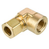 PARKER Elbow, Compression x FNPT End, -65 to 250 deg F, Brass, Forged, 90 deg Elbow, Fluid
