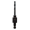 Hole Saw Arbor, Small Thread, 1-3/16 in Arbor, Hex Shank, Hex Shank, Hardened Steel Cut Edge, Black