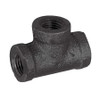 Reducing Tee, 300 deg F, Tee, NPS End, Class 150, 150 psi, Hot Dipped Galvanized, Malleable Iron, Black