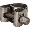 T-Bolt Clamp, Heavy Duty, 1 mm Thk, 45/64 in Wd, Stainless Steel, Import