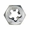 Taper Pipe Die, Re-Threading Hexagon, Imperial, NPT, 1-1/4 in Hex, Right Hand Thread, High Carbon Steel