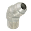 PARKER Hydraulic Elbow, Triple-Lok, High Pressure, 37 deg Male JIC Flare x Male NPT/NPTF End, 45 deg, Steel, 1.29 in lg