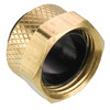 PARKER Tube Nut/Sleeve, Poly-Tite Compression End, 150 psi, 0 to 150 deg F, Brass,  Plastic Sleeve, Sleeve, Fluid