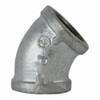 Elbow, -20 to 350 deg F, 45 deg Elbow, NPT End, Class 150, 150 lb, Hot Dipped Galvanized